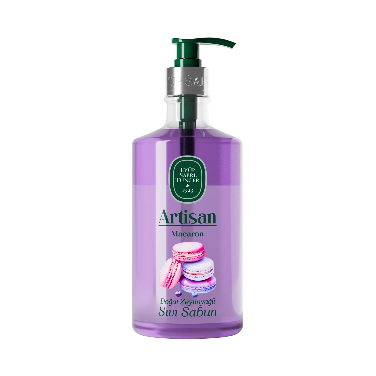 LIQUID-SOAP-MACARON صابون سائل لليدين بزيت الزيتون الطبيعي وعبير الماكرون (600 مل) - الصورة 1