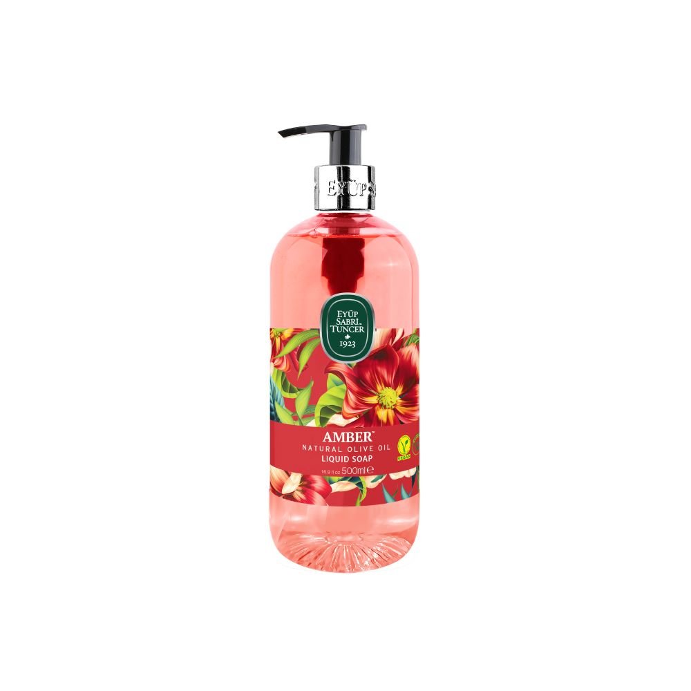 LIQUID-SOAP-NATURAL-OLIVE-OIL-AMBER-500-ML Liquid Hand & Body Soap with Luxury Amber (500 ml) - Image 1