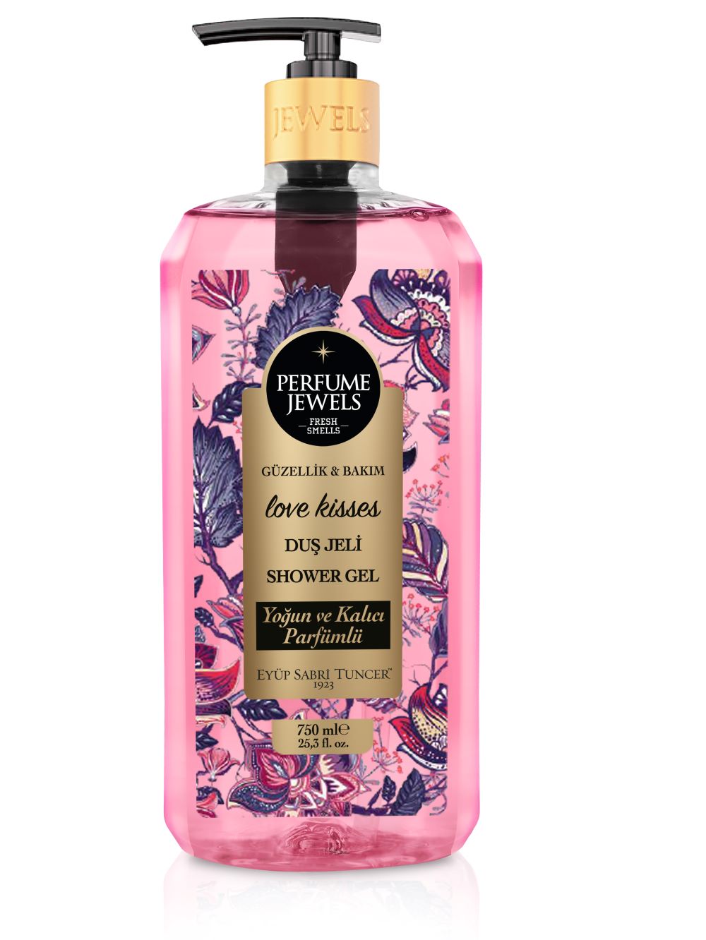 PERFUME-JEWELS-SHOWER-GEL-LOVE-KISSES-750-MLlove_kis جل استحمام من مجموعة قبلات الحب (750 مل) - الصورة 1