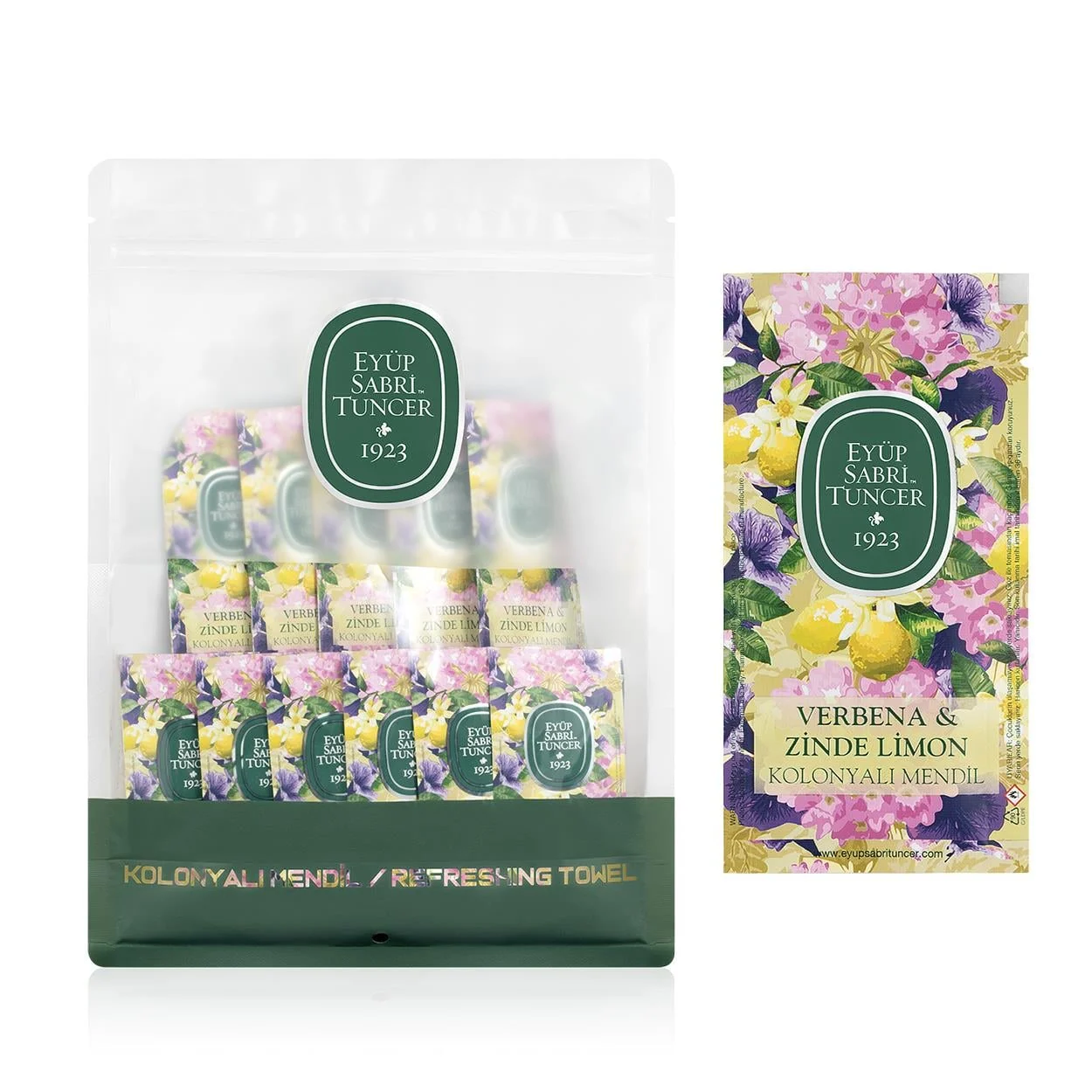 بببب Verbena & Fresh Lemon Scented Cologne Wipes (150 pcs) - Image 1